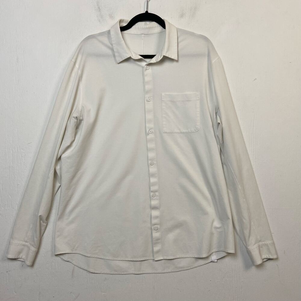 Lululemon Commission Long Sleeve Button Down *Qwick Oxford White Size XL
